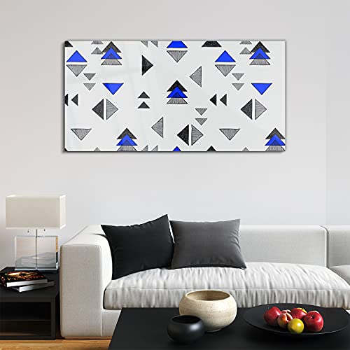 Tableau salon acrylique 120x60cm design abstrait géométrique - 3