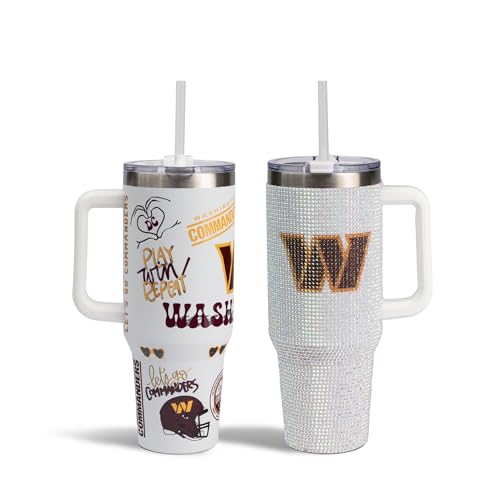 Image of The Memory Company Officially Licensed 2-Pack Game Day Tumblers Team Spirit /Bling, Washington Commanders
