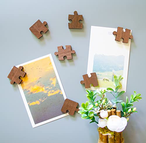 Imanes de madera para refrigerador, 24 piezas miniatura 2