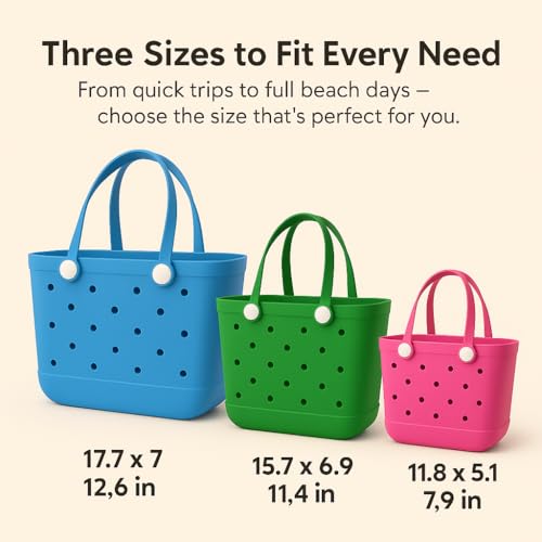 EVA Waterproof Beach Tote Bag-Large Sand Proof Tote with Handles for Women&Men|Lightweight Pool,Travel,Shopping Bag2