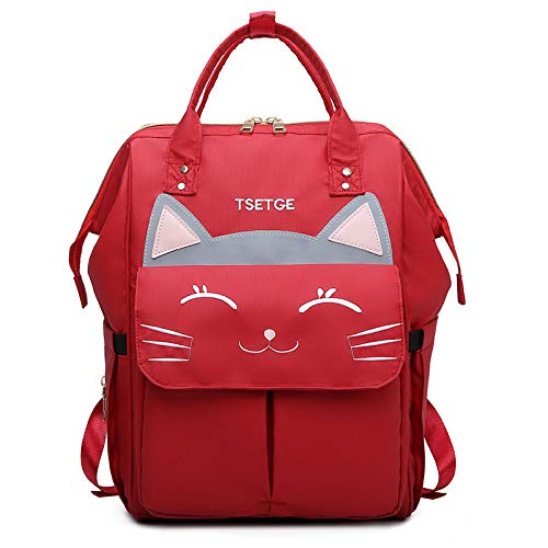 HOSD Mummy Bag Paquete materno Infantil Femenino Light Cartoon Fashion Mochila de Gran
