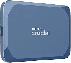 Crucial SSD portátil X10 de 1 TB, até 2.100 MB/s, USB 3.2 USB-C, unidade de estado sólido externa, compatível com Windows, Mac e Android, armazenamento durável para jogos, fotos e arquivos, azul