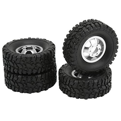 RC Alloy Hub Wheels with Rubber Tires