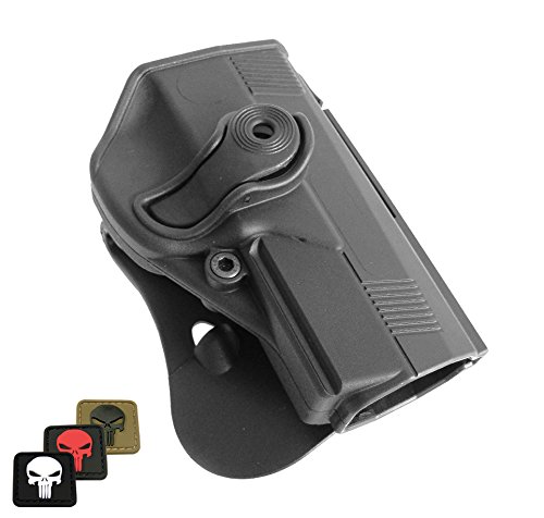 IMI-Z1370 IMI Defense Polymer Roto Right Hand Paddle Holster for Berreta PX4 Storm, PX 4 Full Size, PX-4 Compact, PX4 Storm .45 + 1x Mini PVC Punisher Patch