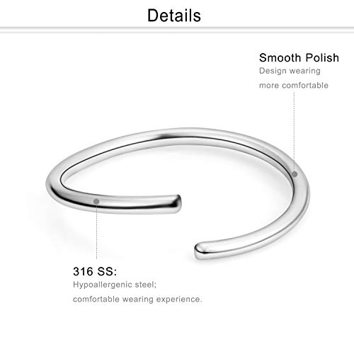 Dyknasz 15-30Pcs 22-18G Nose Rings Hoop Surgical Steel Fake Nose Ring Tragus Cartilage Helix Piercing Earring Hoops Septum Lip Ring 6-14MM for Women Men3