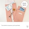 MIMUSELINA Pack de Cambiador Bebe Portatil y Bolsa Pañales | Impermeable, Plegable y 100% Algodón OEKO-TEX | Accesorios Bebé para Paseo o Viaje | Hecho a Mano en España #3