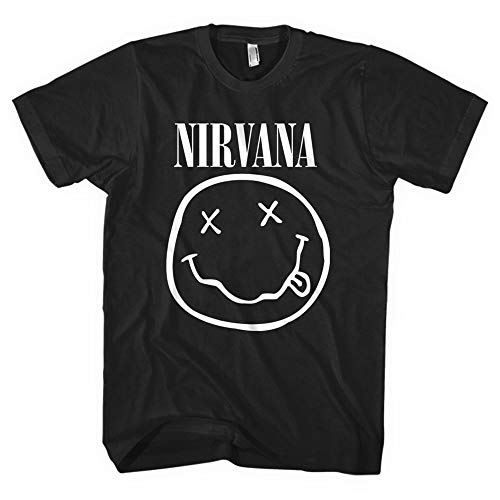 Rock Off Nirvana White Logo Officiel T-Shirt Hommes Unisexe - Les Beatles, Paul McCartney, John Lennon, RIngo Starr, George Harrison Rock Off Nirvana White Logo Officiel T-Shirt Hommes Unisexe