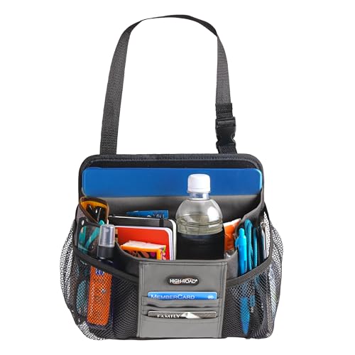 High Road DriverStash Front Seat Car Organizer with Neoprene Car Cup Holder and Tablet Sleeve -...
