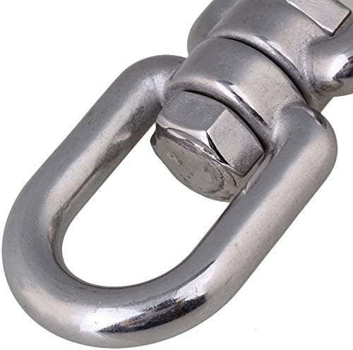 4er-Set M4 Doppel-Drehschäkel Aus 304 Edelstahl – 90kg Belastbarkeit, 360° Drehbar, Für Rucksäcke, Camping & Angeln