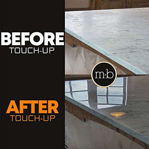 MB-11 Marble Polishing Powder with Microfiber Cloth - Spot Polish Water Stains, Rings or Etches to Restore Marble, Travertine, Limestone or Onyx
