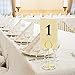 TecUnite 3.35 Inch Gold Table Number Holder Wire Place Card Holder Photo Picture Name Menu Clips Memo Note Cards Stand for Wedding Reception Anniversary Birthday Party Centerpieces(24 Pieces)