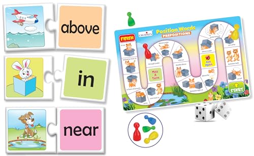 Image of Creative's Position Words | Self-Correcting Match-ups Puzzles | Board Game for Kids | Learning & Educational Toy | Reinforce Basic Prepositions | Fun Learning Boards Game | Ages 4 & Up