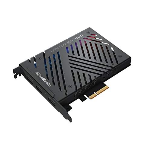 AVerMedia Live-Gamer Duo, 4Kp60 HDR-Passthrough, PCI-E, extrem niedrige Latenzzeit, ideal für Xbox, Playstation und PC (GC570D)