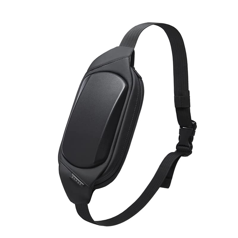 BANGE Waterproof TPU Unisex Travel Crossbody Sling Bag Chest Pack (Black)-image-17