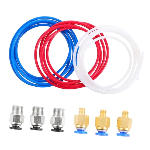 Holibanna 9pcs High Temp Resistance Printer Parts Ptfe Tube Fittings Compatible Filaments