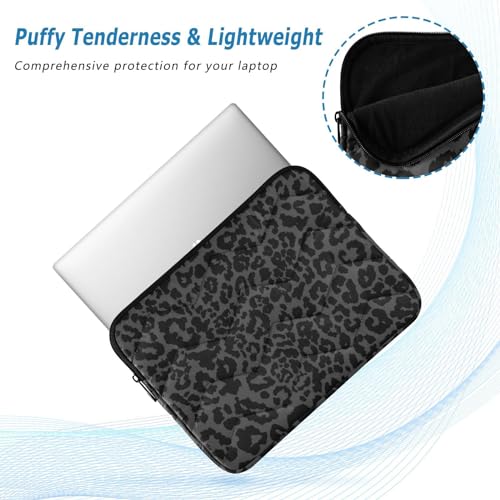 Funda para Laptop Estampado Leopardo Negro-Blanco 13-14'' miniatura 5
