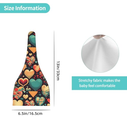 Baby Beanie Colorful Hearts Knotted Hat - Soft, Warm, Comfortable, Headwear for Newborns, 0-6 Months4