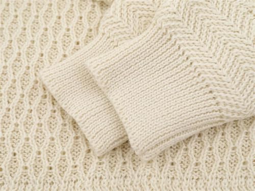 Men’S Solid Color Knitted Pullover Sweater Simple Loose Crew Neck Long Sleeve Casual Autumn Winter Top 5