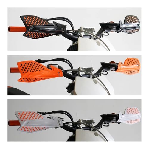 Protège-mains de course moto tout-terrain orange noir pour dirt bike