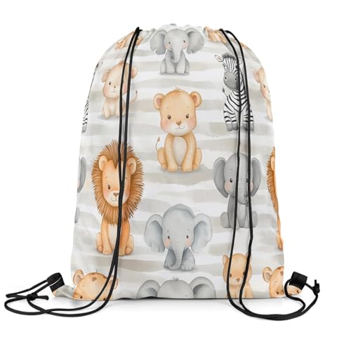 Feelyou Elephant Lion Drawstring Backpack 13