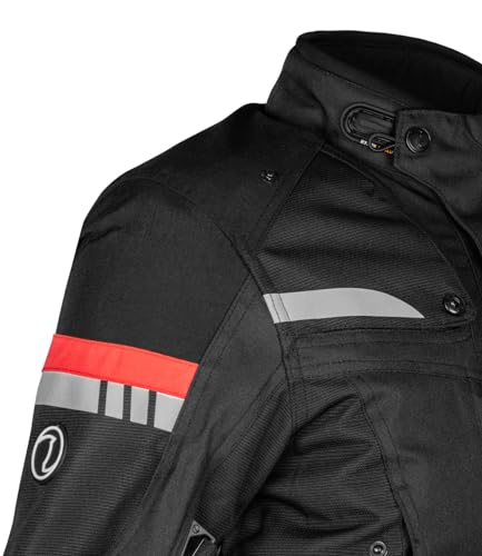 Image of Rynox Stealth Evo 3 Jacket - Motorcycle Touring Jacket | Impact Protection | Abrasion Resistance - Black, 4XL