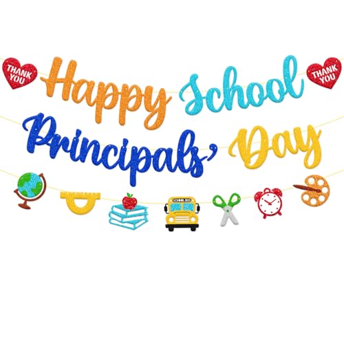 Happy School Principals Day Banner Principal Appreciation Decorations