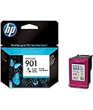 HP 901 Tricromia CC656AE Original-Tintenpatrone für Tintenstrahldrucker, kompatibel mit Officejet All-in-One 4500, J4580 und J4680