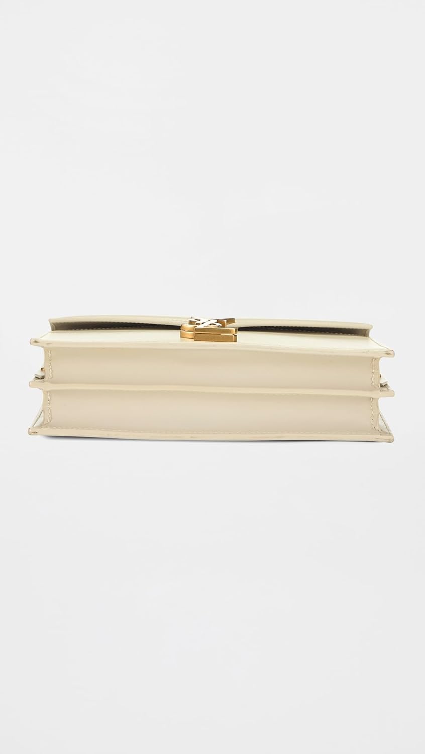 Yves Saint Laurent Ne Ekersen Onu Biçersin - Kadınlar İçin İkinci El Beyaz Deri Cassandra Zincir Askılı Çanta