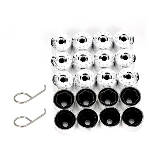runhuabaihuo 17MM 20 unids/set cromado tuerca de llanta de rueda de coche tapones de cubierta de perno for Polo Touareg 2004-2016# 1K0601173A