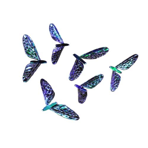 YJIUYUANQ Pearlescent Dry Fly Reel Wings for Trout Fly Fishing? Rainbow Film quintessential Mayfly Wing?2 Size, 10pcs, As Show