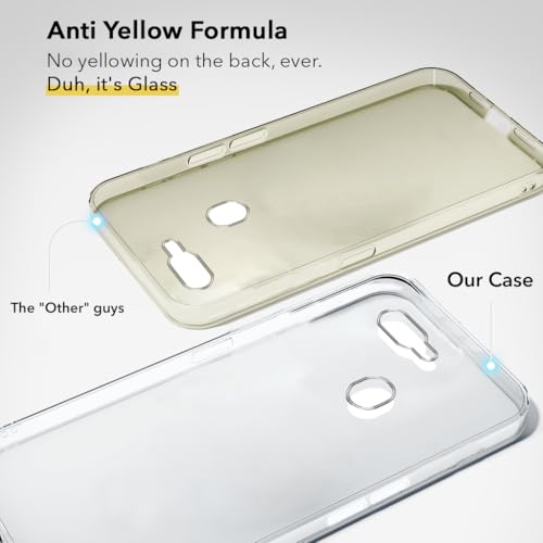 Image of Jkobi Lifetime Anti-Yellow Clear Back Cover Case for Oppo A12 (Sleek Hard Crystal | Shockproof and Camera Protection)