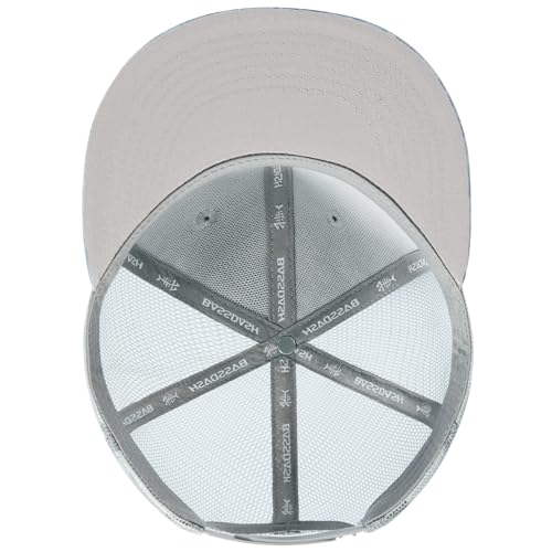 Image of BASSDASH Flat Brim Trucker Cap Adjustable Snapback Hat Mesh Back for Men Women