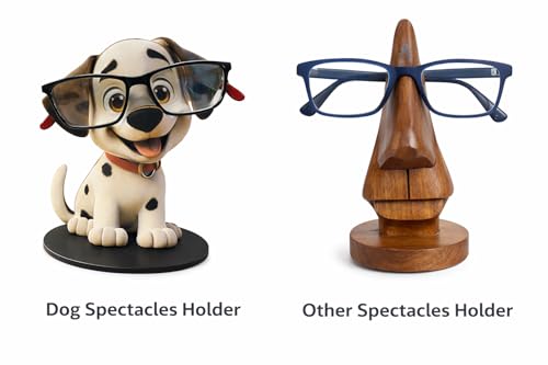 Image of PANAH Cute small dog specs holder | Eyeglass Holder Stand | Cute Cartoon Spectacles & Sunglasses Stand | Desk Organizer & Home Decor | Gift Item for Kids & Adults (Cute Dog Specs Holder)