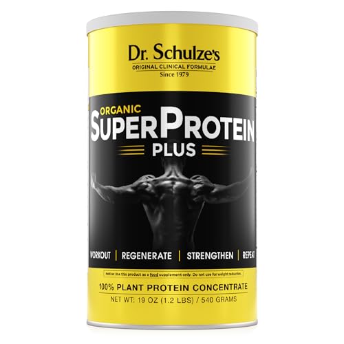 Dr. Schulze's SuperProtein Plus - Plant-Based Protein Powder - Active Lifestyle Supplement - Supports Muscle Health - Drink Mix - Gluten-Free & Vegan - 19 oz (20 Servings)