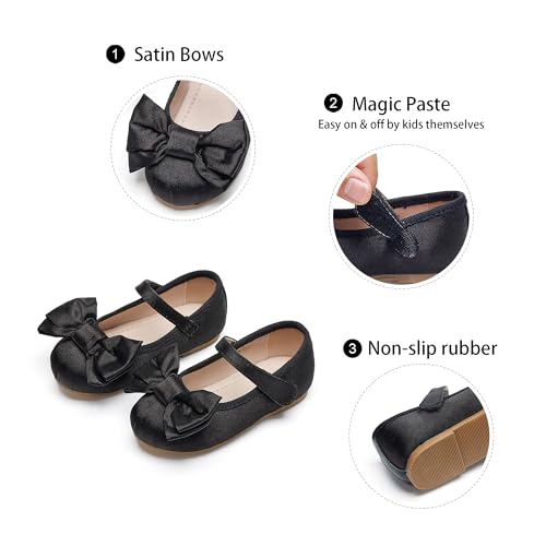 Image of GINFIVE Toddler Girls Dress Shoes Little Girls Mary Janes Ballerina Flats Shoes Toddler