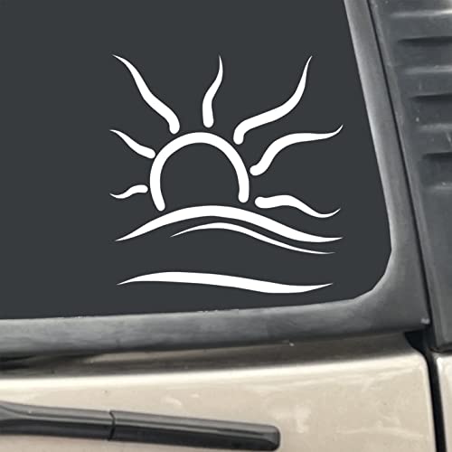 Naturist Symbol 5'x 5' Vinyl Transfer Decal (White)