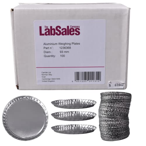 Bateaux de pesée Labsales en aluminium rigide de 93 mm pour analyses stables