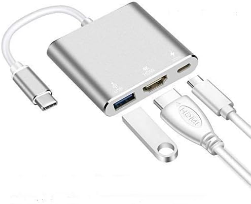 Pruthvik USB C to HDMI Multiport Adapter USB 3.1 Gen 1 Thumderbolt 3 to HDMI 4K Video Converter/USB 3.0 hub Port PD Quick Charging Port