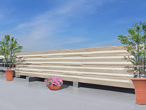 Candor® バルコニーシェード ベランダ 日除け シェード 目隠し オーニング シート プライバシー UVカット 簡単設置 カット可能 ハトメ 固定ロープ 結束バンド 付属