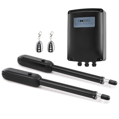 CO-Z Motorisation Portail Battant 220V/24V Double Bras pour 2 Vantaux Jusqu'à 1000KG 6M avec 2 Télécommandes Moteur DC Automatisme à Vérins Télescopique...