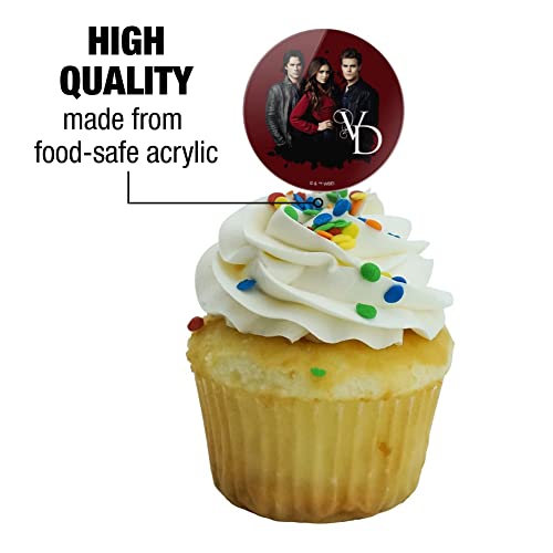 Graphics & More CUPT.CIR.ACR.6PK.WBT1349 The Vampire Diaries Group Cupcake Picks Toppers Decoration Set Of 6 thumb #2