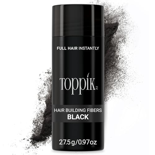 Toppik Fibras Capilares Negro, Fibras de Queratina para Crear más Densidad en el Cabello de Forma Inmediata, Adulto Unisex, 27,5 g