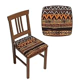 Housse de protection parfaite pour meubles : les housses de siège en velours imprimé tribal africain donnent à vos vieilles chaises un nouveau look et protègent vos meubles de chaise de la poussière, des taches, de l'usure quotidienne et des rayures. Il s'agit d'un choix idéal pour décorer et redonner du style à votre chaise pour les familles avec des animaux domestiques