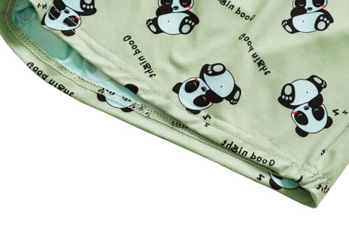Image of YIJIU Women Short Sleeve Tee and Shorts Pajama Set Cute Alpaca Print Sleepwear