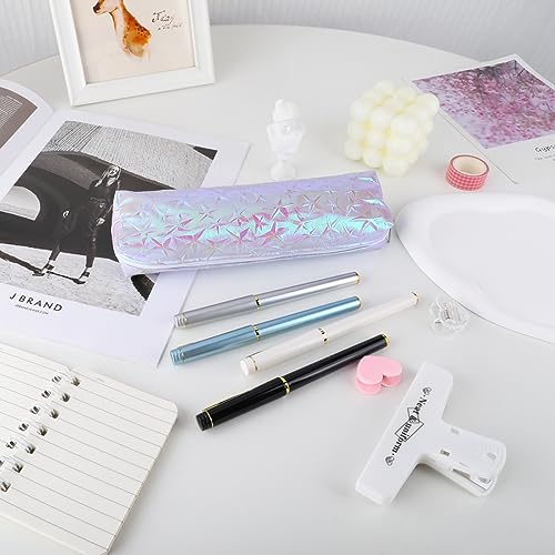 Image of iSuperb 3 Pack Laser Pencil Case Colorful Pencil Pouch Pen Bag Zipper Cosmetic Makeup Pouch (3pcs)