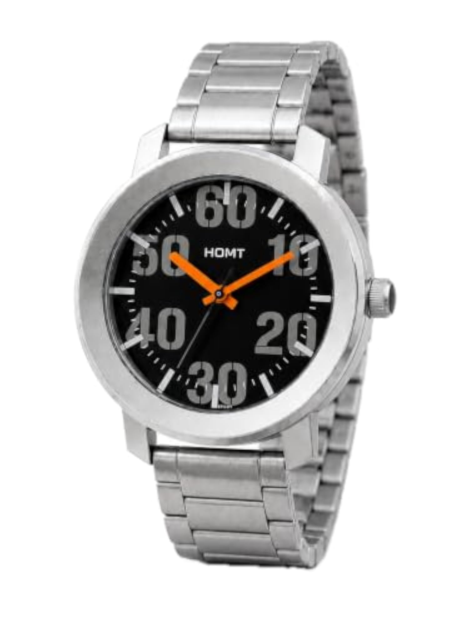 Men's Black Dial Stainless Steel Chain Watch