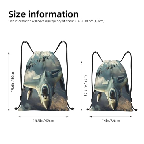Drawstring Backpack Sports Gym Bags Draw String Bag for Women Men Aircraft Fighter Jets Drawstring Bags Sackpack2