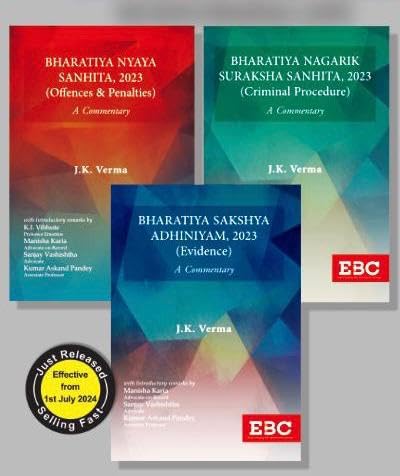 EBC's Combo of Commentaries on New Criminal Laws ( Bharatiya Nyaya Sanhita , Bharatiya Nagarik Suraksha Sanhita, bharatiya Sakshya Adhiniyam) 2023
