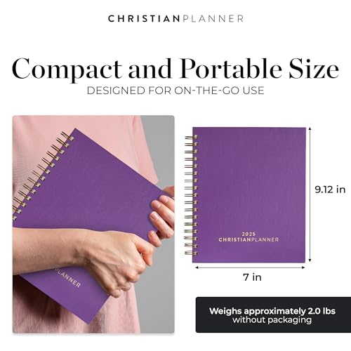 2025-Christian-Planner-Bible-Journal-and-Gratitude-Book-7x10-Spiral-Bound-with-Eco-Friendly-FSC-Certified-Paper-Monthly-Weekly-Daily-Organizer-Ultra-Violet