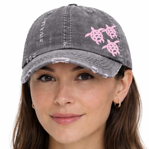 Gorra de mujer bordada con tortuga marina miniatura 1